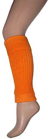 Weri Spezials Kinder Stulpen - Wärmeschutz für Beine und Schoppersocken. Gut für Sport Ballet und kühle Tagen! In mehreren Länge- und Farbvariationen! (25 cm., Orange 25)