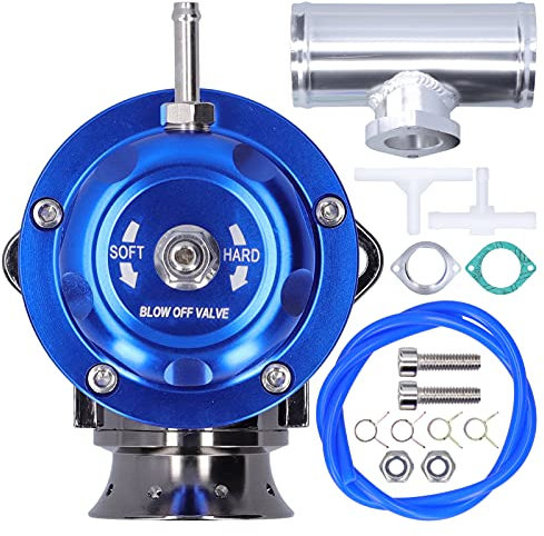 Soupape de soufflage Turbo en billettes d'aluminium 2,5 po à bride de tuyau type-RS universel SDD-BOVGRSBL FPG250(Bleu)