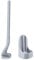 BULZEU Golf Silikon Toilettenbürste, Klobürste Silikon WC Bürste Langstielige Toilettenbürste mit Halter, 360º Keine Toten Ecken Toilettenbürste Wandmontage & Stehen für Badezimmer(Grau)