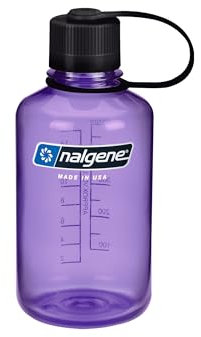 Nalgene Sustain Tritan Bouteille d'eau sans BPA fabriquée avec des matériaux dérivés de 50% de déchets plastiques, 473,6 g, ouverture étroite, violet