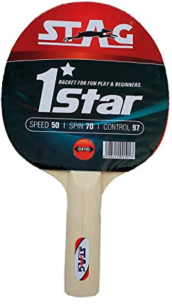Stag Tischtennisschläger (T.T), Premium-ITTF-zugelassenes Gummi, Anfänger-Fortgeschrittene Serie T.T-Schläger | Pro maßgeschneidertes Paddel mit komfortablem Griff