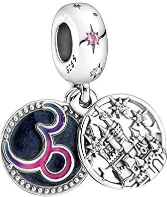Lkwidi Charme Schloss baumeln eCharms-Anhänger 925 Sterling Silber Charm Bead Pendant für Europäische Armbänder und Halsketten