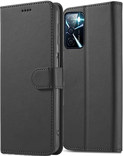 AMAZE!UK Phone Case For Oppo A54s, Oppo A16s Flip Book Phone Case with Kickstand,Full Protection Case with Magnetic Closure fit for Oppo A54s, Oppo A16s (Black)