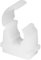 ROHANS Single 15mm HINGED Pipe Clips TS15 for PIPEWORK Black, White, Red, Yellow, Blue, Pack of 5, 10, 15, 20, 50, 100 (10, White)