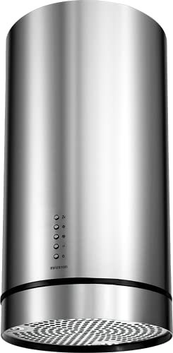 INFINITON CMPY-IST9A – Campana de isla, Inox, 145W, 3 velocidades, 720m³/h de extracción, Filtro de aluminio con 3 capas de acero, 3 luces LED, Diámetro 35cm, A+