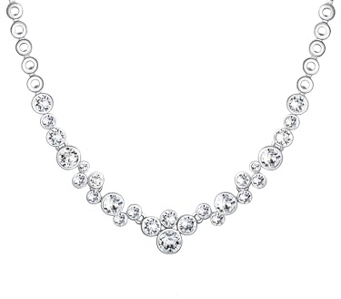 Lulu Jane Damen Kette aus Metall verziert mit Kristallen