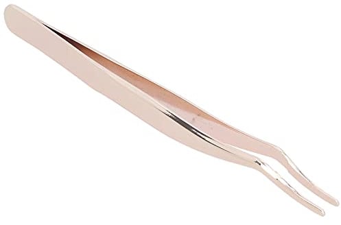Wimpernpinzette Edelstahl Wimpernverlängerung Hilfsclip Gebogene Wimpernpinzette mit (Reines Gold (Pastenbeutel))