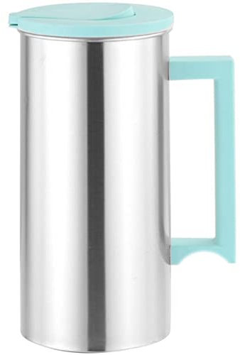 UPKOCH 1 Pc Jarra De Jugo De Acero Inoxidable Hervidor De Agua De Metal Jarra con Tapa Tetera Jarra De Agua De Acero Inoxidable Botellas De Agua Clara Vidrio Pava Coreano Tarro De Albañil