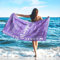 SearchI Personalisiertes Strandtuch mit Individuellem Namen 76X152cm,Schnell Trocknendes Mikrofaser Strandtuch Bequem und Weich Badehandtuch für Strand, Reise, Sauna(Lila)