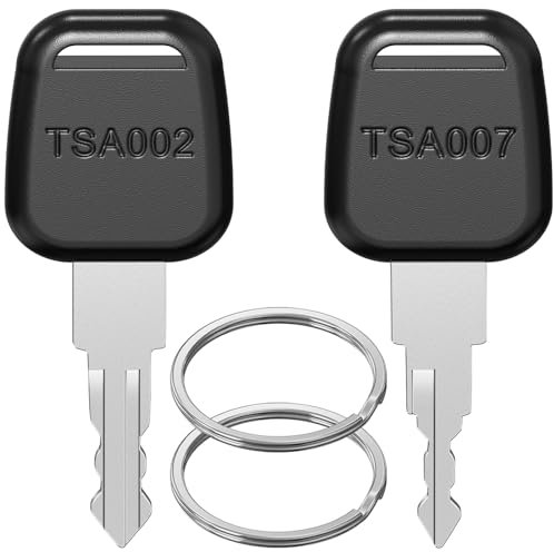 Ancable Lot de 2 clés compatibles avec TSA, 007&002, multifonctionnelles, compatibles avec TSA 007 002, pour bagages, valises, mot de passe, serrures TSA