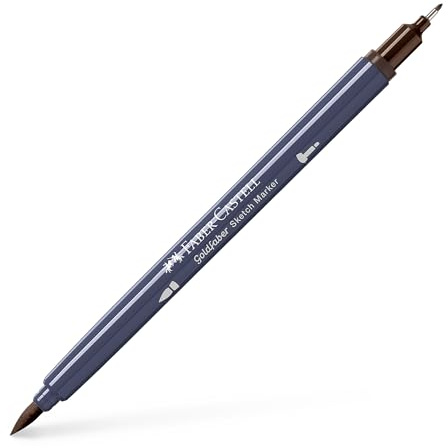 Faber-Castell Goldfaber Sketch Marker Marker Dual Double Tip (Fineliner & Pinsel), Burnt Umbra (280), Einzelstift