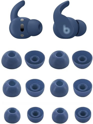 Rqker Eartips Compatible with Beats Fit Pro Earbuds & Studio Buds, S/M/L Sizes 6 Pairs Soft Silicone Replacement Tips Earbuds Eartips Compatible with Beats Studio Buds & Fit Pro, Tidal Blue