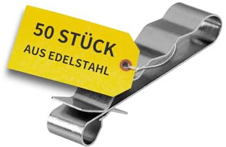Avoltik 50x Solar Kabelklemmen Edelstahl I Kabelclips für 4 mm² - 6 mm² PV-Kabel I Kabelhalter für 4 Kabel für Solarpanel-Rahmen I Kabelhalterung aus hochwertigem & rostfreiem Edelstahl