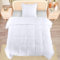 Utopia Bedding Bettwäsche 135x200 Set - Mikrofaser Polyester Bettbezug 135x200 cm + 1 Kissenbezug mit Gefälteltem Saum 80x80 cm - Weiß