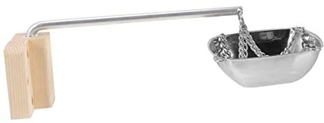 OFFSCH Ätherische Öle Sauna Zubehör Satz Mit Aromatherapieschale Aus Edelstahl Und Holz Schale Für Öle Sauna-aromaschale Dufthalter Für Saunaofen