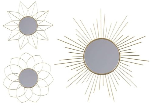 Urban Living Gold Home Spiegel Set 3-teilig Gold