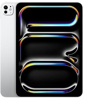 Apple iPad Pro 11'': Chip M4 Progettato per Apple Intelligence, display Ultra Retina XDR, 256GB, fotocamera frontale e posteriore da 12MP, Wi-Fi 6E, un giorno intero di batteria – Argento