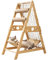 Tour à chat en bois avec filet d'escalade, griffoir en sisal et hamac – Grand arbre à chat triangulaire stable de 85,1 cm pour chats d'intérieur