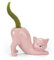 TOIVO Pot de fleurs unique en céramique pour chat - Pour intérieur et extérieur - Cadeau amusant pour les amoureux des chats - Joli bureau, décoration d'intérieur (rose, taille S)