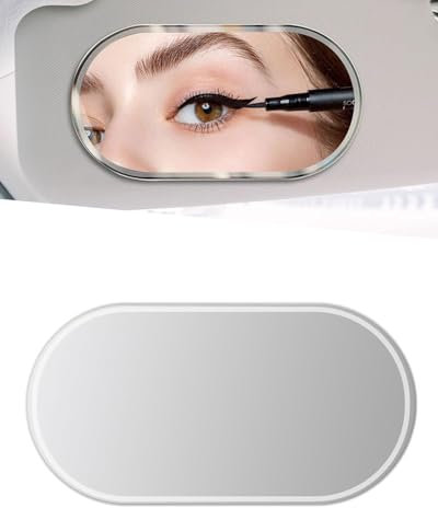 KGDUYC Kosmetikspiegel, Tragbarer Sonnenschutz Spiegel, Auto-Visier-Spiegel, Für Auto-Sonnenblende, Klein, Autositzlehne, 110 x 65MM
