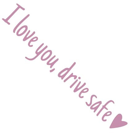 Aufkleber I Love You Drive Safe, Ich liebe dich für die Rückansicht, fahre sicher, süßer Autoaufkleber - Wasserdichter Miniatur-Autoaufkleber, Auto-Dekoration für Freundin, Freund Autozubehör