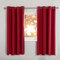 OHS Red Eyelet Black Out Curtains, Decorative Blackout Curtains for Bedroom Living Room Soft Modern Thermal Lined Blackout Curtain Microfibre, 66x72”