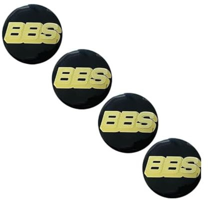 SANSHAOS Radnabenabdeckung Aufkleber Logo Radnabenkappen Zentralabdeckung Abzeichen für BBS 65MM, Nabendeckel Staubdicht Wasserdicht, 4 Stück,Black