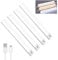 Lychico Motion Sensor Lights Indoor (20cm), 40 LED Under Cabinet Lights 6000K, USB Rechargeable Battery Powered Night Lights with Magnetic Strip, Pack of 4 led