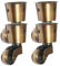 Zaubererräder 4pcs 360 ° Drehung von 90 kg schweren Ersatzmetall -Caster -Rädern mit Schraubenloch für Sofa, Stuhl, Couchtisch, Schrank, Bronzefarbe