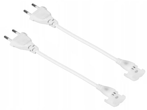 Leloco 2 Stück COB LED Streifen Verbinder 2-Polig – COB LED Band/Lichtstreifen Netzstecker, Treiberloser LED Adapter für 220–240V Lichterschlauch, LED Strip Verbinder mit EU Stecker