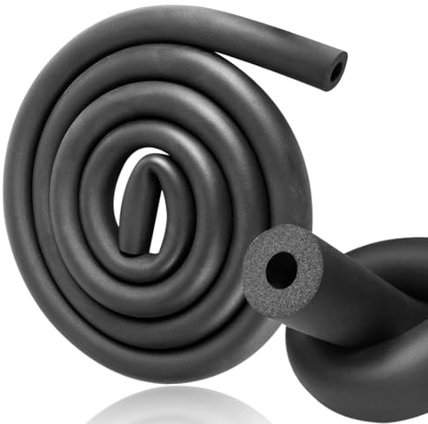 MIUUIPI Rohrisolierung Schaumstoff, Heizungsrohr Lsolierung Stärke 9mm, Rohrdämmung für Rohrisolierungen Rohr, Fitnessgeräte und Kupferrohr, Länge 1,8 m(Schwarz, Ø 25mm Rohrdurchmesser)