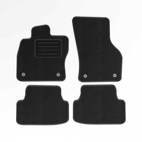 Mats4all Textil Fussmatten Passend für Volkswagen Golf 7 2012-2020 | rutschfest | Mit Verstärkung
