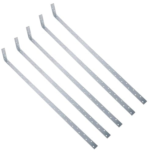 Vertical Light Duty Restraint Strap 1000mm Length 100mm Bend Galvanised 5PK