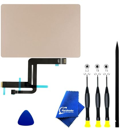 iPartsleader A2337 Trackpad Ersatz für MacBook Air (Retina, 13-Zoll, M1,2020) Force Touch Touchpad mit Kabel EMC3598 661-16827 821-02663-A 923-04008 (Gold)