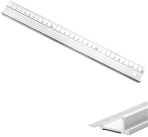 Metal Ruler for Cutting, Hanging with Raised Grip| Metal Ruler 30cm | Aluminum alloy Precision Straight Edge Tool, for chool Office Drawing, DIY Craft Precision Measurement