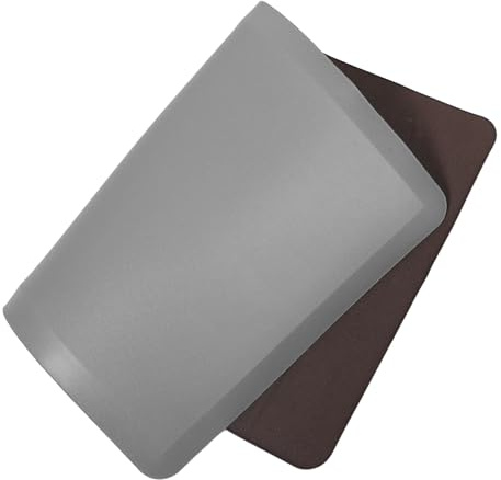 VICASKY Antirutsch Küchenmatte Gepolstert Ergonomisch Dicke Anti-ermüdungs Fußstütze Matte Für Büro Küche Stehschreibtisch Silber