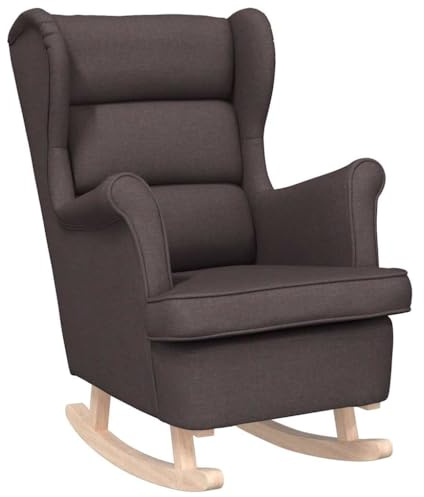 Tomostar Schaukelstuhl, Schaukelstuhl, Relaxsessel, Dunkelbraun, 74 x 90 x 102 cm, Stoff