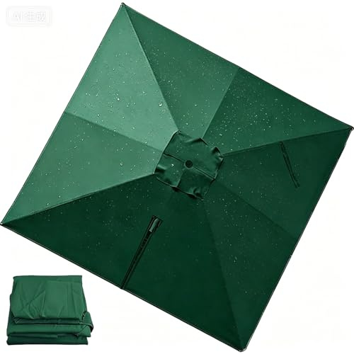 Copertura Di Ricambio Per Ombrellone da Giardino, 8 Stecche Telo Di Ricambio Per Ombrellone Quadrato 2.5x2.5/3x3/4.0x3.0m, Impermeabile Baldacchino Di Ricambio Ombrellone(Color5,8Ribs:300x300cm)