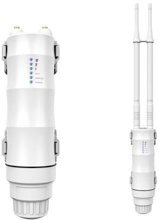 Router WiFi Dual Band 2 4G 5G Ripetitore Wireless Amplificatore di Segnale Internet Multimodo con Antenne Elevate IP67 per Interni ed Esterni