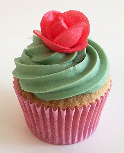 Wunderschöne essbare Kuchendekorationen- 150 Rot Rosen / 150 Edible Red Roses