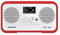 Sangean DPR-77 Digitalradio mit DAB+/UKW-Tuner - Tragbares tischradio - Batterie- und Netzbetrieb - Weiß/Rot
