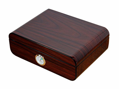 Humidor für 25 Zigarren - abgerundete Ecken - KLAVIERLACK