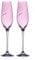 DIAMANTE Pink Lustre Silhouette Champagne Flutes Embellished with Swarovski Crystals (1181.412.EPT) Set of Two in a Premium Gift Box