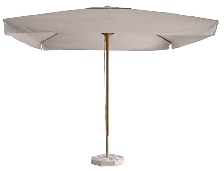 TEMPO STYLE - Ombrellone da Giardino Vomero 3x3 m con Corda e Prese d'Aria | Ombrellone da Esterno con 8 Stecche in Alluminio e Tela in Poliestere 180g/㎡, per Giardino, Cortile e Terrazza