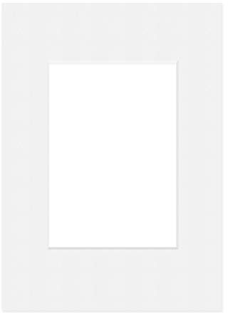 DEHA Design passe-partout 21x29,7 cm (DIN A4) pour images 13x18 cm, blanc brillant
