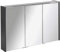 FACKELMANN dreitüriger breiter Spiegelschrank Bad LED Beleuchtung 110 cm anthrazit Denver
