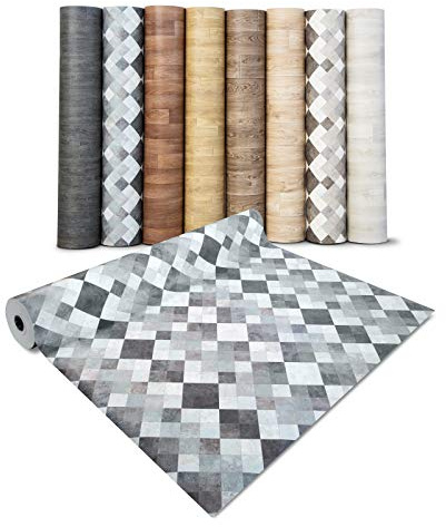 casa pura Mosaic Effect Vinyl – Flooring | PVC Decking Roll | Non-Slip Laminate Surface | Floor Covering – Laminate Floor Covering - Mosaic Effect Aqua - 100x600 cm