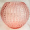 Große Kugelvase Rose farbene Noppenvase Blumenvase Nuppenglas mundgeblasen Durchmesser 25 cm Höhe ca. 21cm Öffnung Oben ca. 12 cm ca. 25 cm
