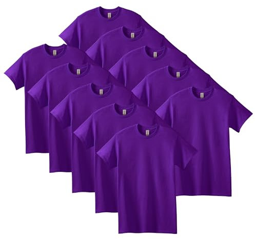 Gildan T-shirt in cotone Heavy, modello G5000, Uomo, Viola, S