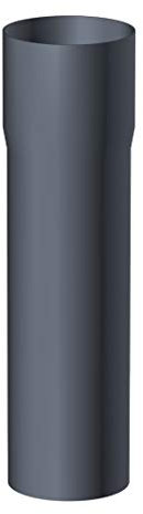 Trobak Fallrohr DN 100 mit Muffe Länge 2 Meter Aluminium anthrazit für Dachrinnensystem NW 150 (333)